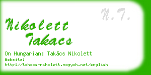nikolett takacs business card
