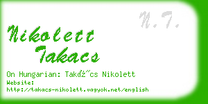 nikolett takacs business card